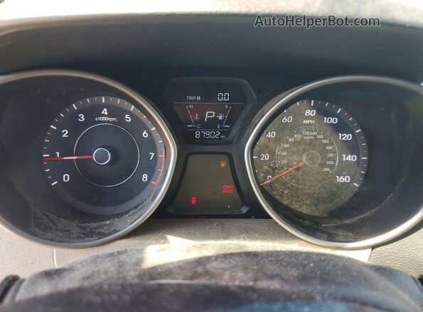 5NPDH4AE0GH711075 2016 HYUNDAI ELANTRA Blue ხელსაწყოთა პანელის ხედი