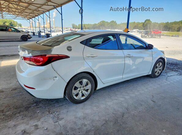 5NPDH4AE0GH785581 2016 HYUNDAI ELANTRA White Tył prawy