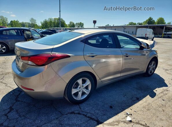 5NPDH4AE1GH668074 2016 HYUNDAI ELANTRA Золотой Задняя правая четверть