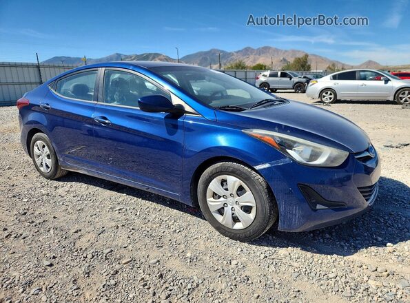5NPDH4AE1GH704782 2016 HYUNDAI ELANTRA Blue Передня права чверть
