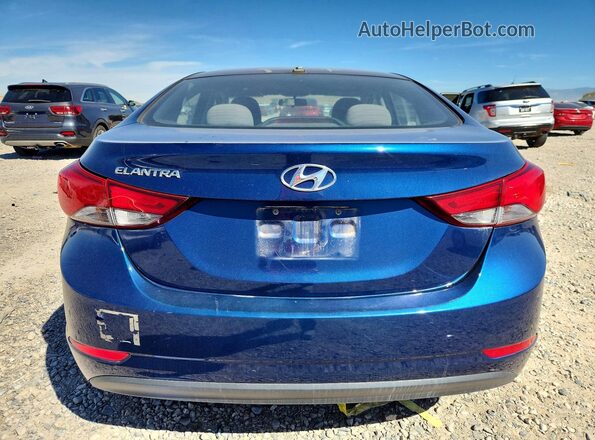 5NPDH4AE1GH704782 2016 HYUNDAI ELANTRA Blue Вид ззаду