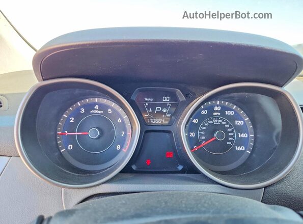 5NPDH4AE1GH704782 2016 HYUNDAI ELANTRA Blue Вид щитка приладів