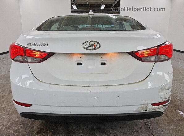 5NPDH4AE1GH728449 2016 HYUNDAI ELANTRA White Widok z tyłu