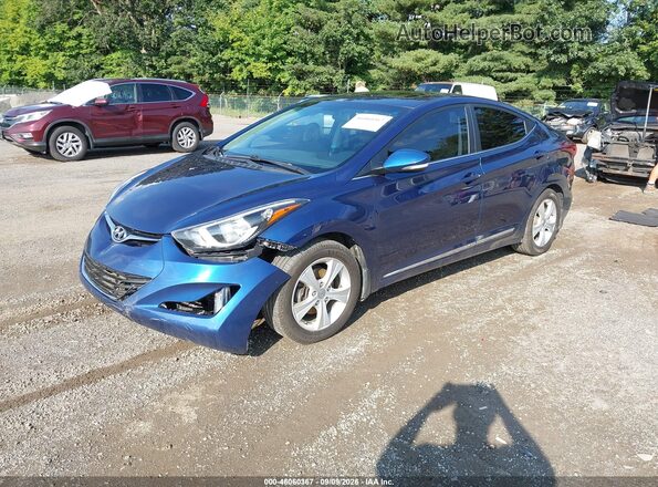 5NPDH4AE1GH729410 2016 HYUNDAI ELANTRA Blue Передня ліва чверть