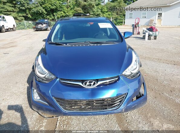 5NPDH4AE1GH729410 2016 HYUNDAI ELANTRA Blue Вид щитка приладів