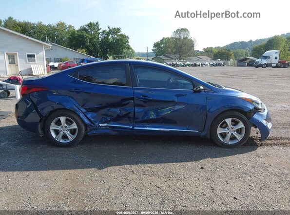 5NPDH4AE1GH729410 2016 HYUNDAI ELANTRA Blue Вид задньої частини салону