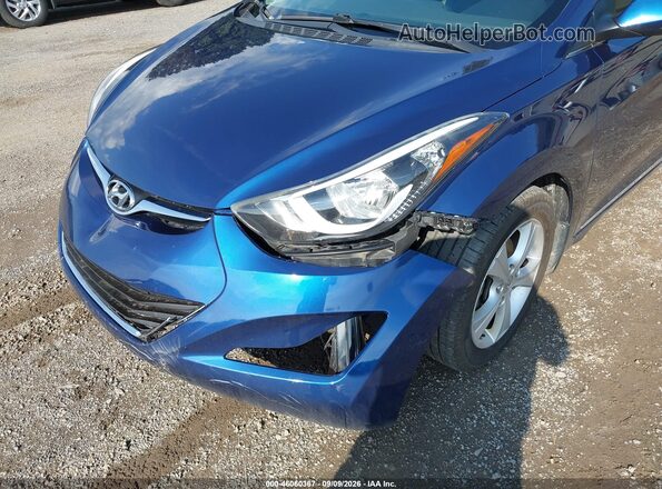 5NPDH4AE1GH729410 2016 HYUNDAI ELANTRA Blue Вид спереду