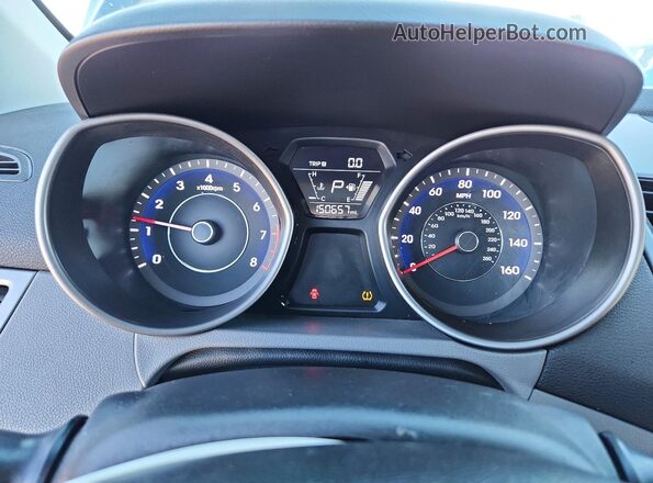 5NPDH4AE1GH748281 2016 HYUNDAI ELANTRA Синий Вид щитка приборов