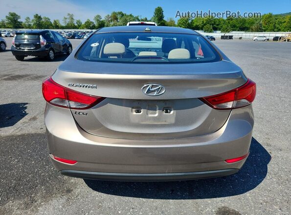 5NPDH4AE1GH785041 2016 HYUNDAI ELANTRA Brown Widok z tyłu