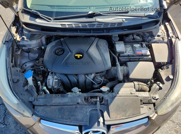 5NPDH4AE1GH785041 2016 HYUNDAI ELANTRA Brown Widok wnętrza z tyłu