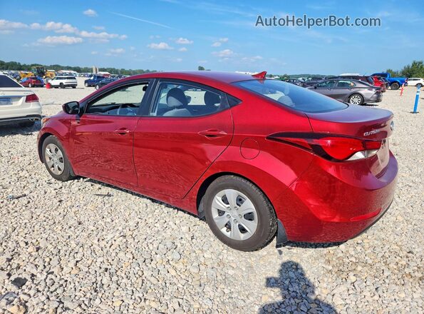 5NPDH4AE2GH668651 2016 HYUNDAI ELANTRA Красный Задняя левая четверть