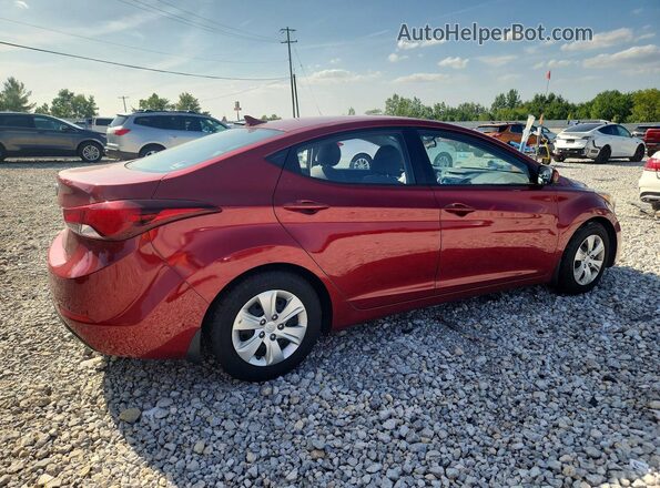 5NPDH4AE2GH668651 2016 HYUNDAI ELANTRA Красный Задняя правая четверть