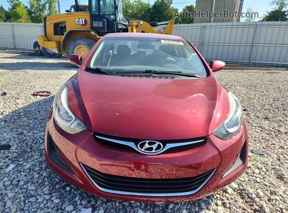 5NPDH4AE2GH668651 2016 HYUNDAI ELANTRA Красный Вид спереди
