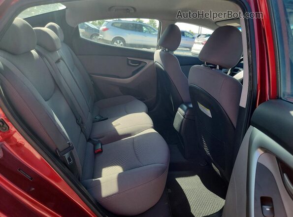 5NPDH4AE2GH668651 2016 HYUNDAI ELANTRA Красный Вид задних сидений