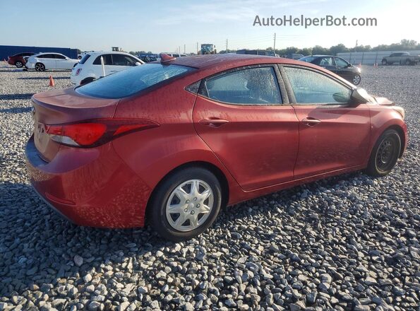 5NPDH4AE2GH745860 2016 HYUNDAI ELANTRA Red Rear right