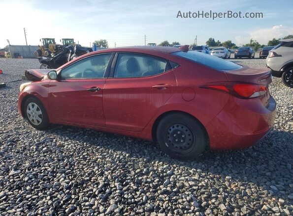 5NPDH4AE2GH745860 2016 HYUNDAI ELANTRA Red Rear left