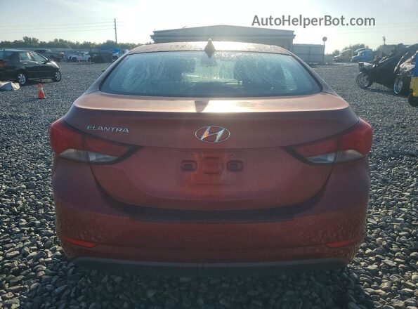 5NPDH4AE2GH745860 2016 HYUNDAI ELANTRA Red Rear view