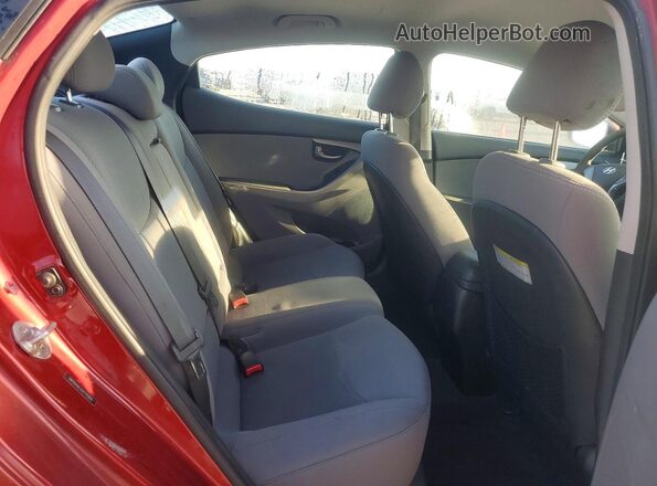 5NPDH4AE2GH745860 2016 HYUNDAI ELANTRA Red Rear seats view
