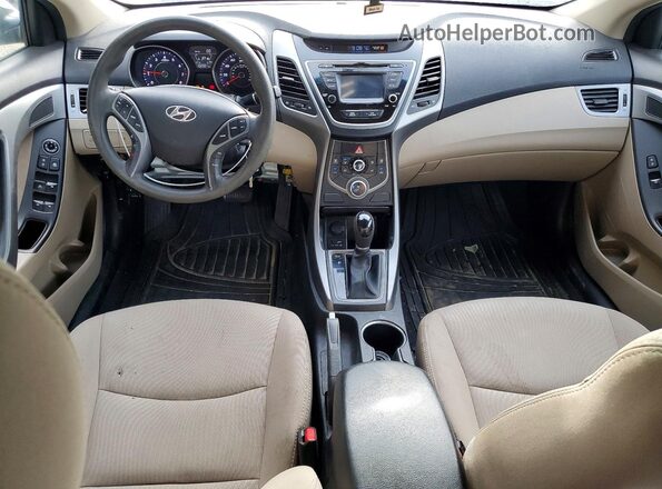 5NPDH4AE3GH656587 2016 HYUNDAI ELANTRA White Widok deski rozdzielczej