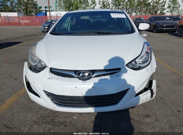 5NPDH4AE3GH658078 2016 HYUNDAI ELANTRA White Vista frontal