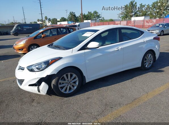 5NPDH4AE3GH658078 2016 HYUNDAI ELANTRA White Vista tres cuartos delantera izquierda