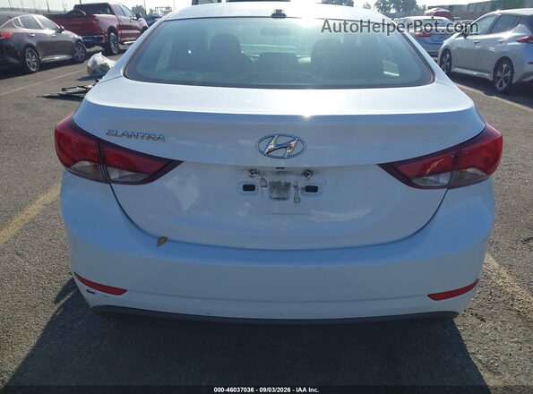5NPDH4AE3GH658078 2016 HYUNDAI ELANTRA White Vista del cuadro de instrumentos