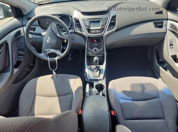 5NPDH4AE3GH662325 2016 HYUNDAI ELANTRA Black Առջևի վահանակի տեսք