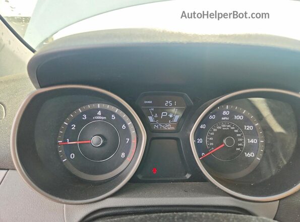 5NPDH4AE3GH701544 2016 HYUNDAI ELANTRA White Instrument cluster view