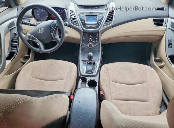 5NPDH4AE3GH737265 2016 HYUNDAI ELANTRA Gray Առջևի վահանակի տեսք