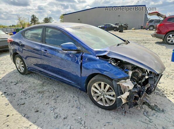 5NPDH4AE3GH743874 2016 HYUNDAI ELANTRA Blue წინა მარჯვენა