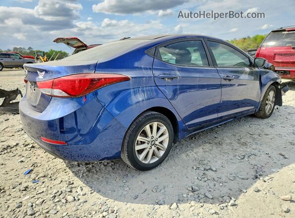 5NPDH4AE3GH743874 2016 HYUNDAI ELANTRA Blue უკანა მარჯვენა