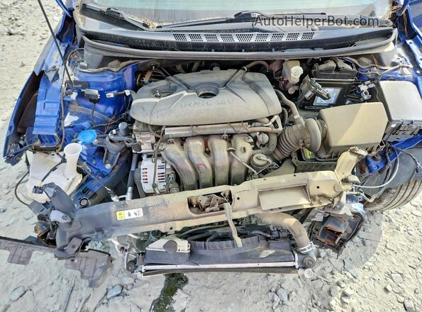 5NPDH4AE3GH743874 2016 HYUNDAI ELANTRA Blue უკანა სალონის ხედი