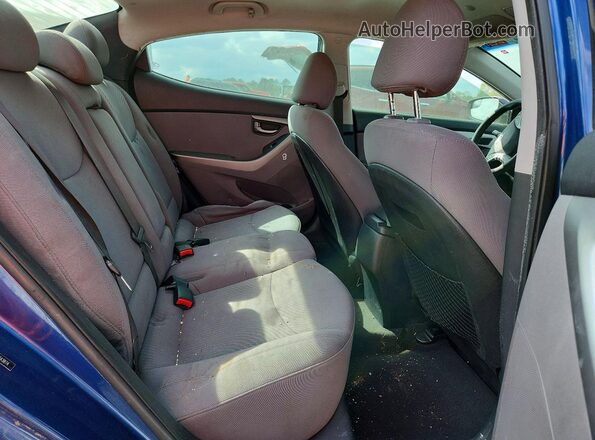 5NPDH4AE3GH743874 2016 HYUNDAI ELANTRA Blue უკანა სავარძლების ხედი