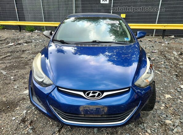 5NPDH4AE3GH783341 2016 HYUNDAI ELANTRA Blue წინა ხედი