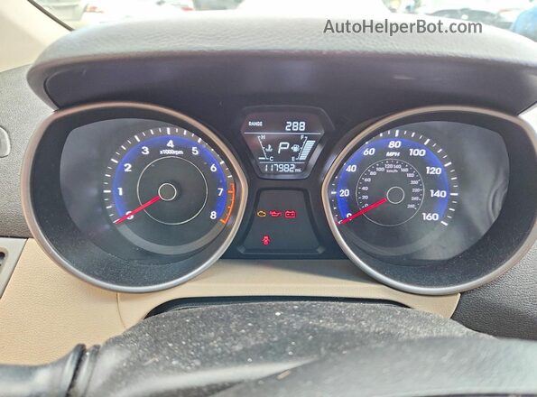5NPDH4AE3GH783341 2016 HYUNDAI ELANTRA Blue ხელსაწყოთა პანელის ხედი
