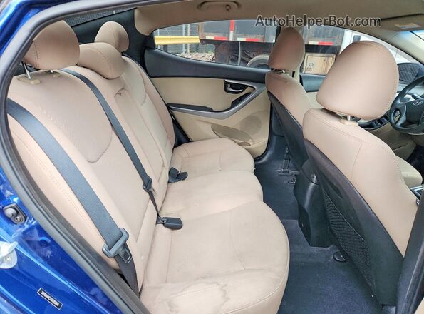 5NPDH4AE3GH783341 2016 HYUNDAI ELANTRA Blue უკანა სავარძლების ხედი