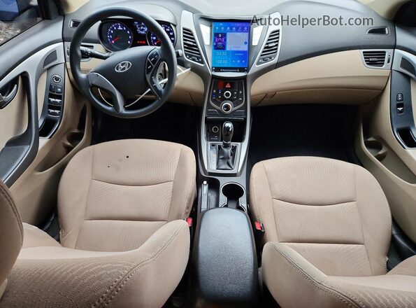 5NPDH4AE3GH783341 2016 HYUNDAI ELANTRA Blue წინა პანელის ხედი