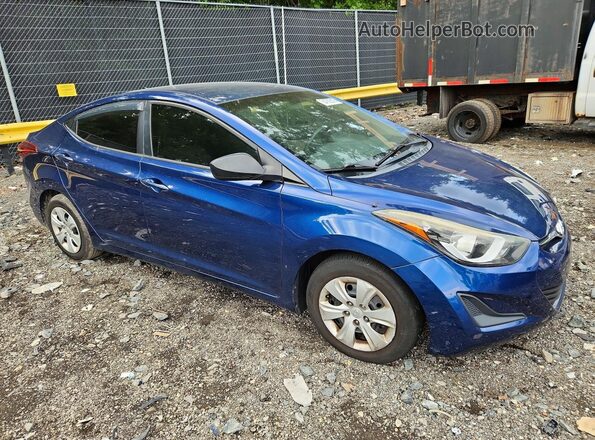 5NPDH4AE3GH783341 2016 HYUNDAI ELANTRA Blue წინა მარჯვენა