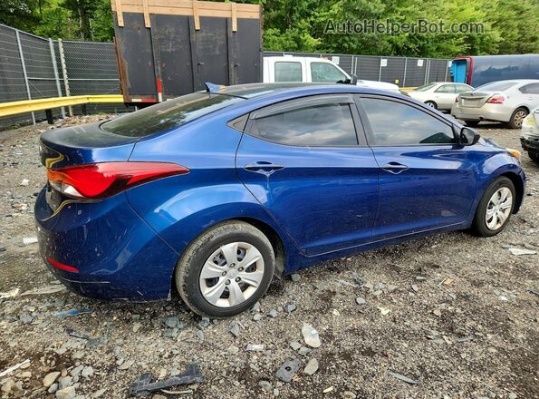 5NPDH4AE3GH783341 2016 HYUNDAI ELANTRA Blue უკანა მარჯვენა