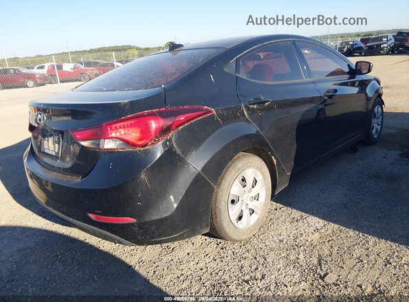 5NPDH4AE3GH788832 2016 HYUNDAI ELANTRA Черный Задняя правая четверть