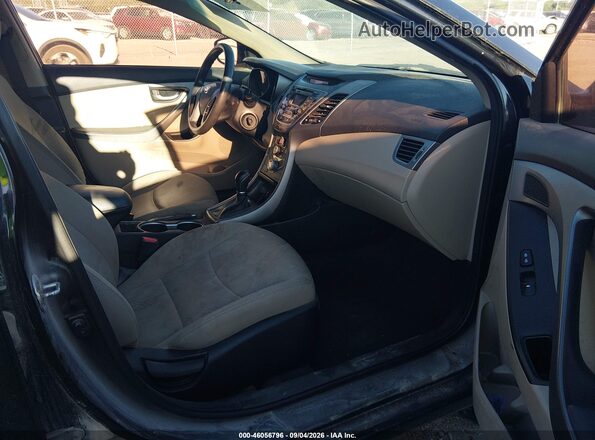 5NPDH4AE3GH788832 2016 HYUNDAI ELANTRA Черный Вид салона спереди