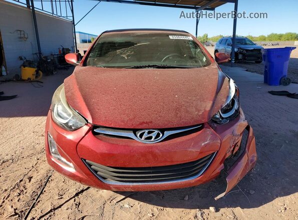 5NPDH4AE4GH716571 2016 HYUNDAI ELANTRA Red Widok z przodu