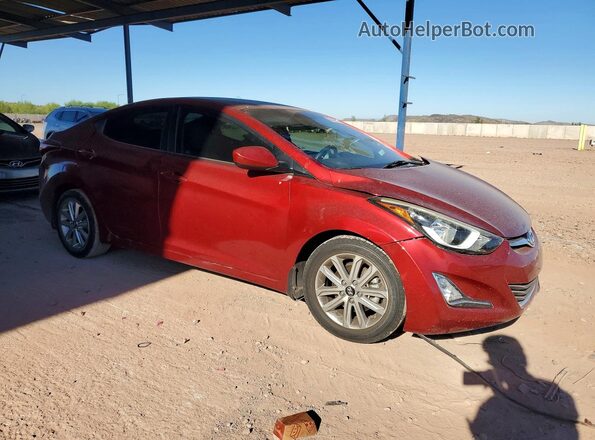 5NPDH4AE4GH716571 2016 HYUNDAI ELANTRA Red Przód prawy