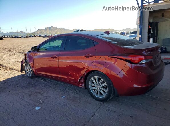5NPDH4AE4GH716571 2016 HYUNDAI ELANTRA Red Tył lewy