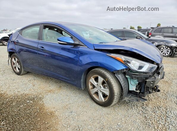 5NPDH4AE4GH740482 2016 HYUNDAI ELANTRA Blue Առջևի աջ