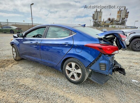 5NPDH4AE4GH740482 2016 HYUNDAI ELANTRA Blue Հետևի ձախ
