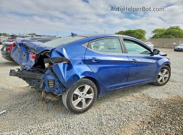 5NPDH4AE4GH740482 2016 HYUNDAI ELANTRA Blue Հետևի աջ