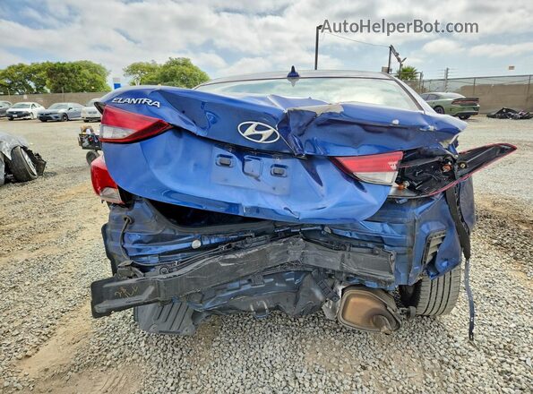 5NPDH4AE4GH740482 2016 HYUNDAI ELANTRA Blue Հետևի տեսք