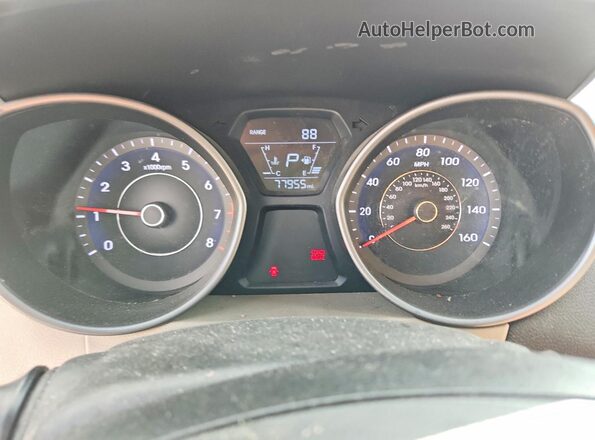5NPDH4AE4GH740482 2016 HYUNDAI ELANTRA Blue Սարքավորումների վահանակի տեսք