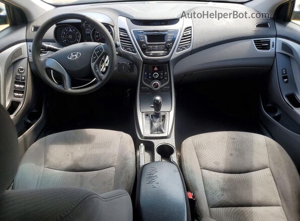 5NPDH4AE4GH793621 2016 HYUNDAI ELANTRA Black Առջևի վահանակի տեսք